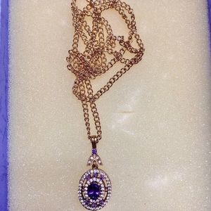 💜 Stunning Purple Elegant 15in Necklace 💜